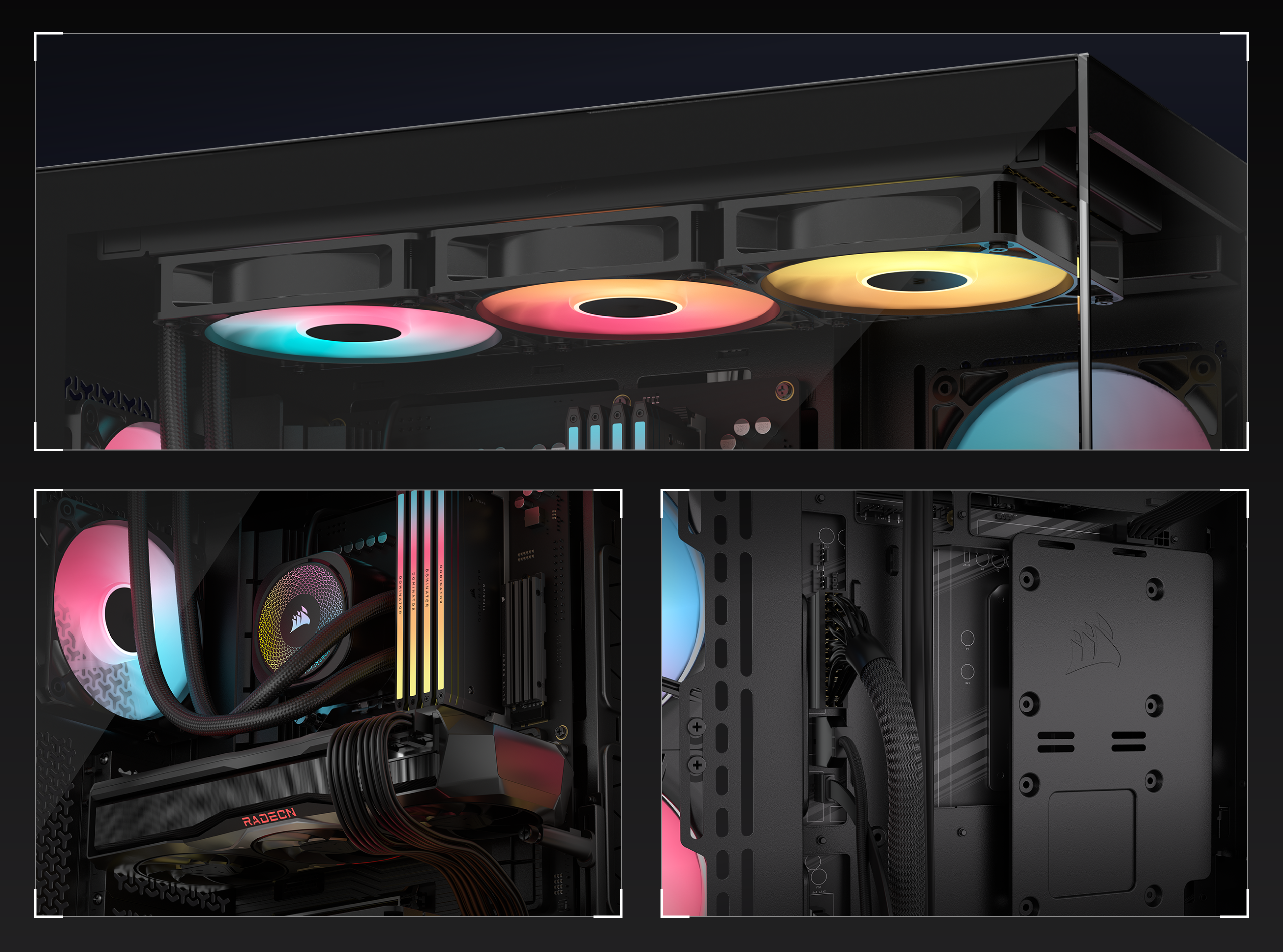 CORSAIR 3500X RS-R ARGB Mid-Tower PC Case – 3x Pre-Installed RS120